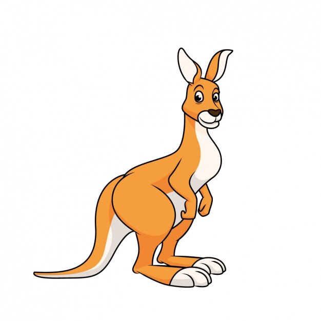 Hand painted kangaroo design