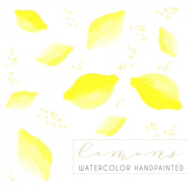 Hand painted lemons background