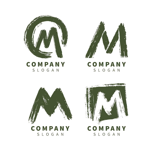 Hand painted m logo collection