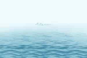 Free vector hand painted misty ocean background