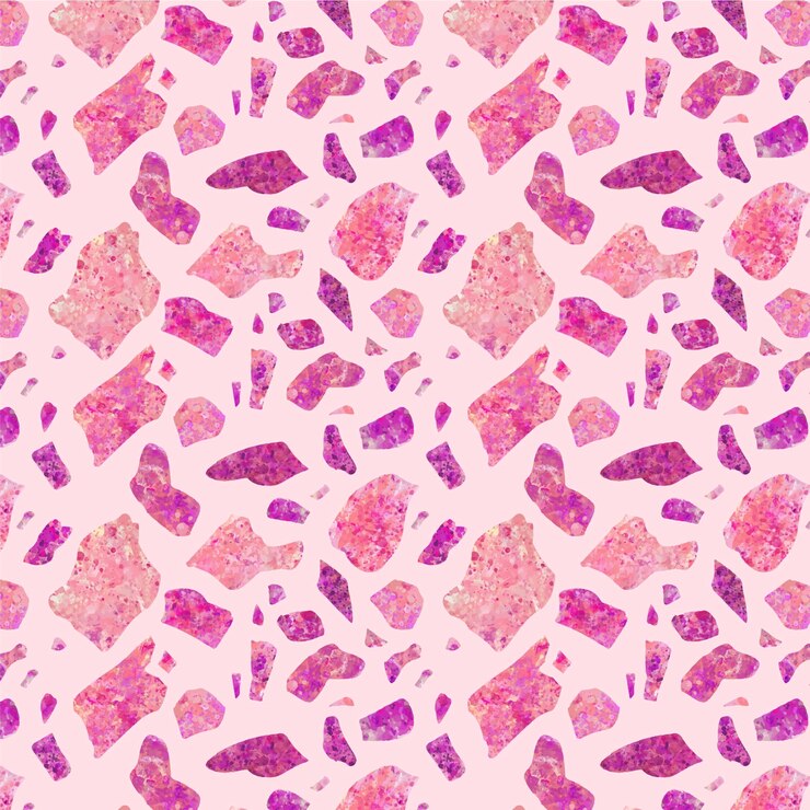 Free Vector hand painted monochromatic terrazzo pattern