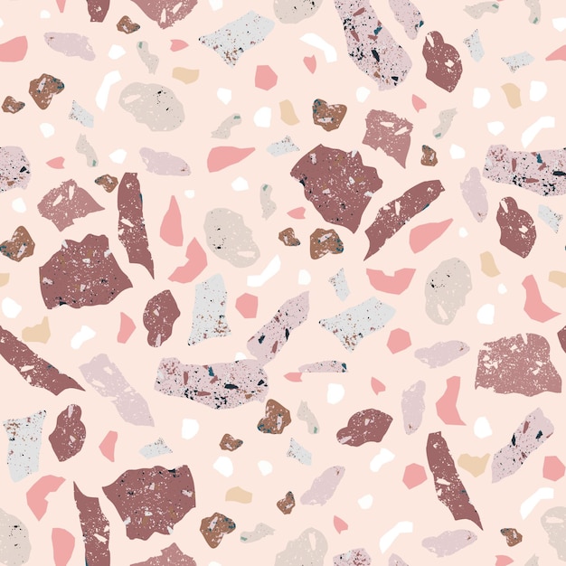 Free vector hand painted monochromatic terrazzo pattern