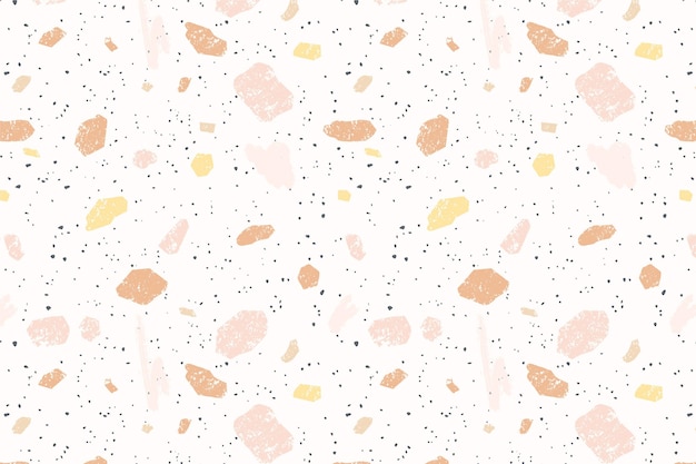 Hand painted monochromatic terrazzo pattern