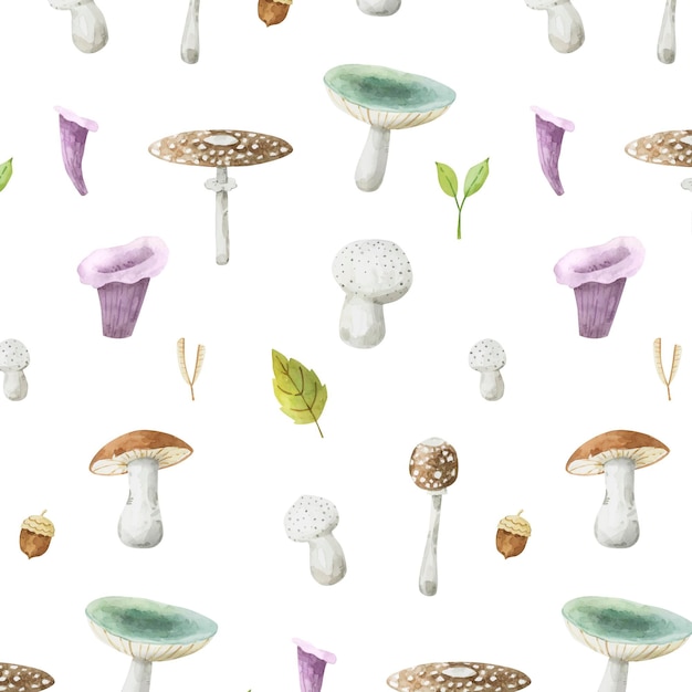 Hand painted mushroom pattern