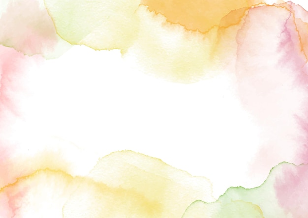 Free vector hand painted pastel coloured watercolour frame background