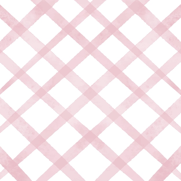 Free vector hand painted pastel pink watercolour checked background