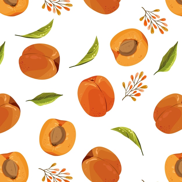 Hand painted peach pattern