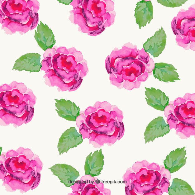 Hand painted pink flowers