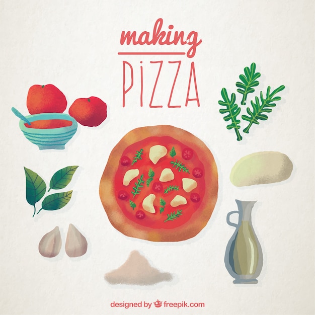 Hand painted pizza recipe