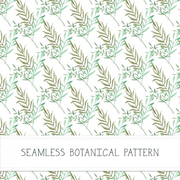 Hand painted plants pattern