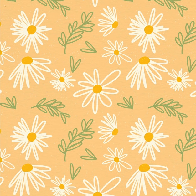 Бесплатное векторное изображение Ручная роспись красивый цветочный узор