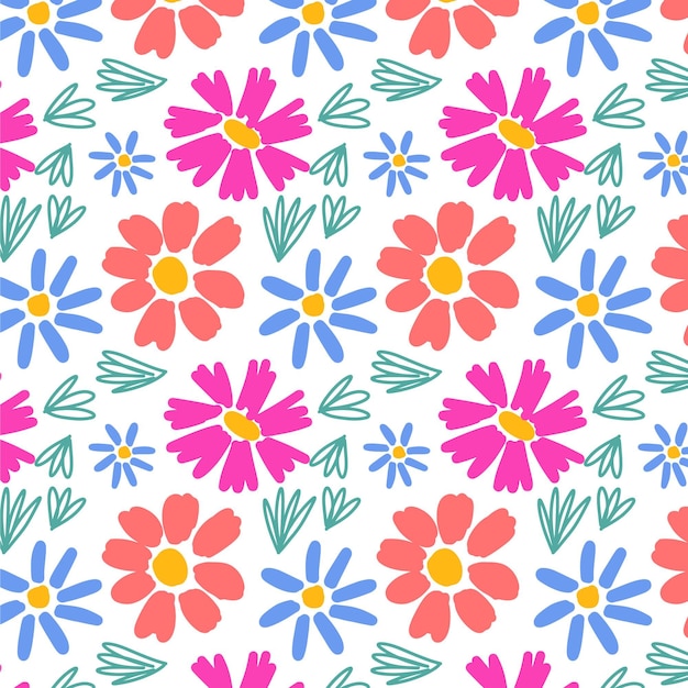 Free vector hand painted pretty floral pattern