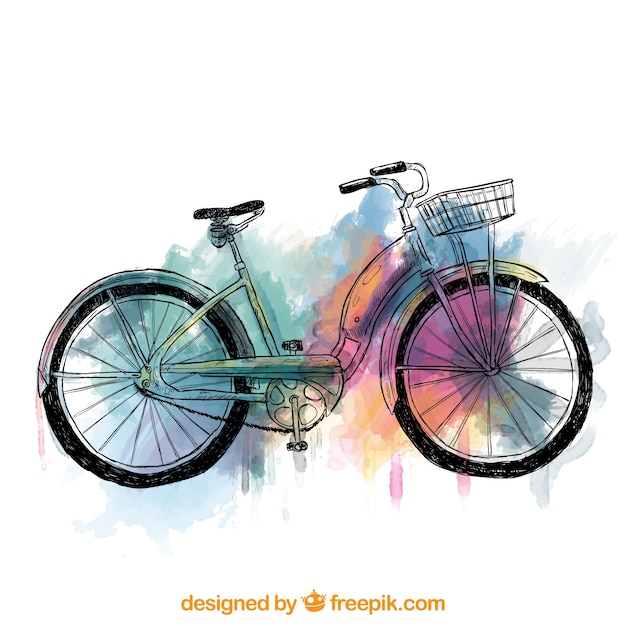 手描きレトロ自転車