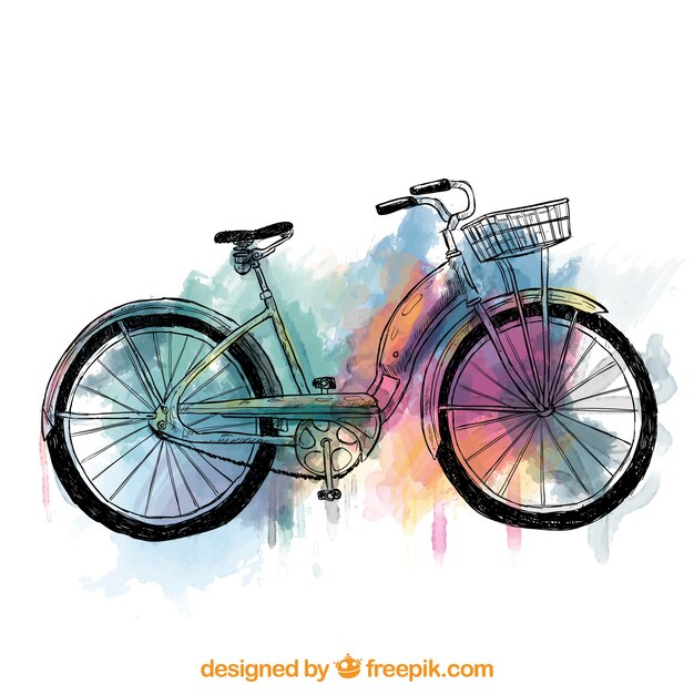 Hand painted retro bike