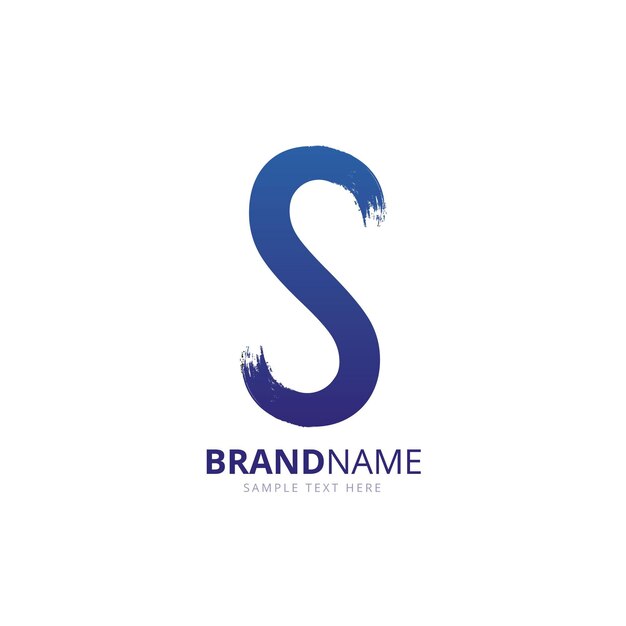 Hand painted s logo template