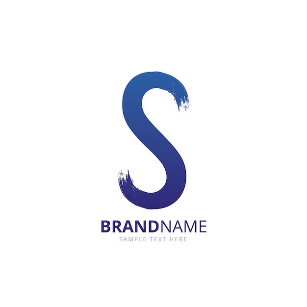 Hand painted s logo template