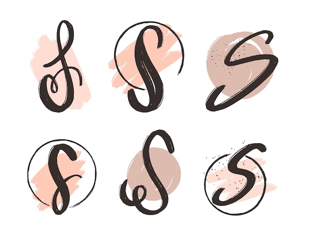 Free vector hand painted s logo template