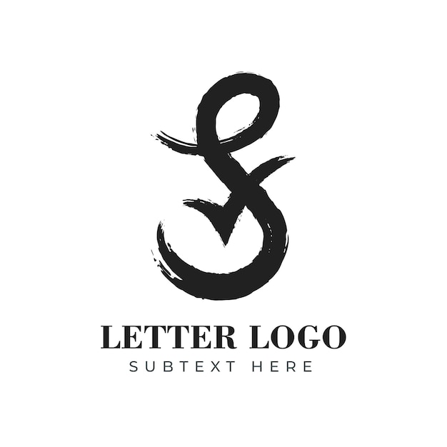 Free vector hand painted s logo template