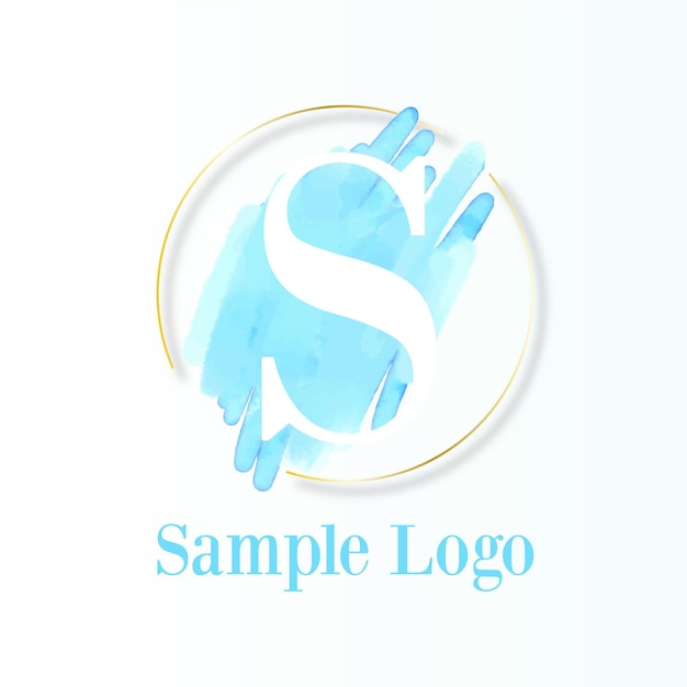 Hand painted s logo template