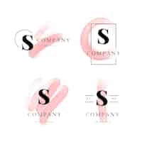 Free vector hand painted s logo template