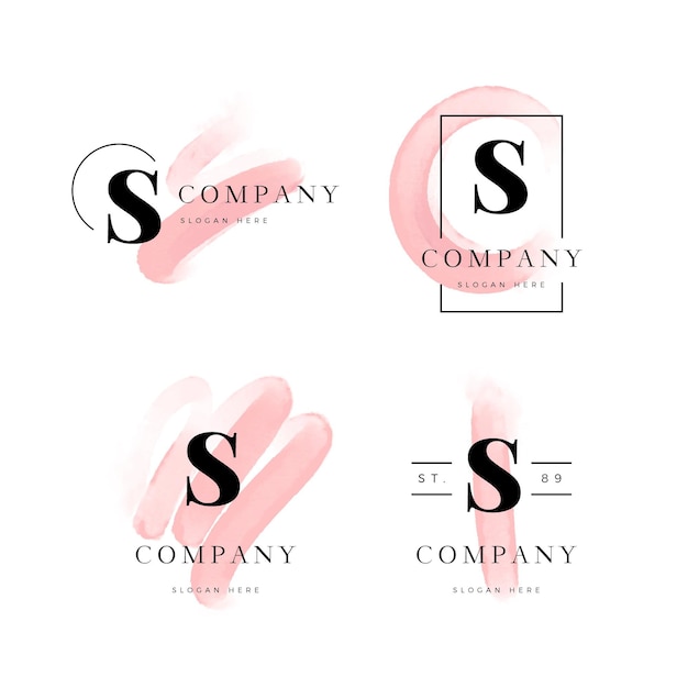 Hand painted s logo template