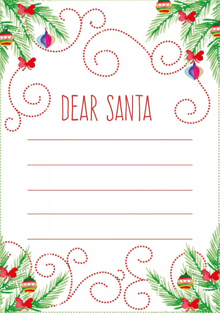 मुफ़्त वेक्टर hand painted santa claus letter