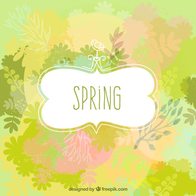 Hand painted spring background