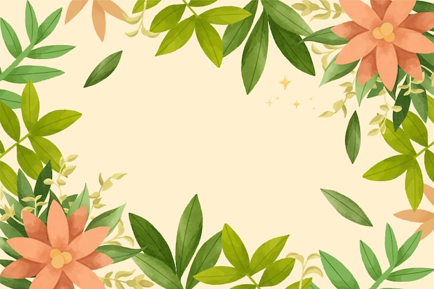 Free vector hand painted spring background