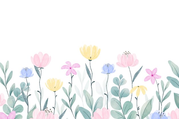 Hand painted spring background