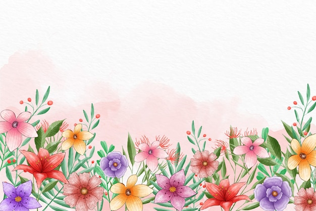 Бесплатное векторное изображение Ручная роспись весенний фон