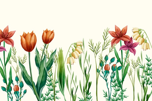 Free vector hand painted spring background