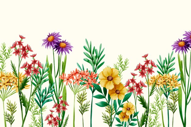 Hand painted spring background