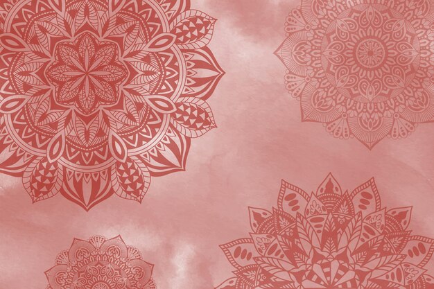 Free Vector hand painted style mandala background