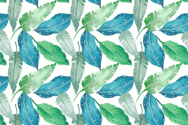 Free vector hand painted summer tropical pattern