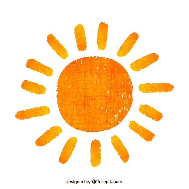 手描きの太陽
