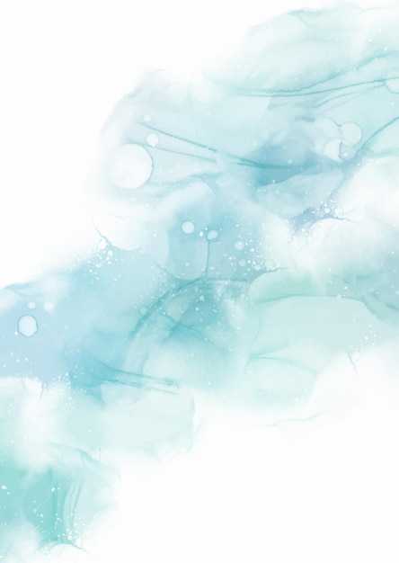 Free vector hand painted teal alcohol ink background