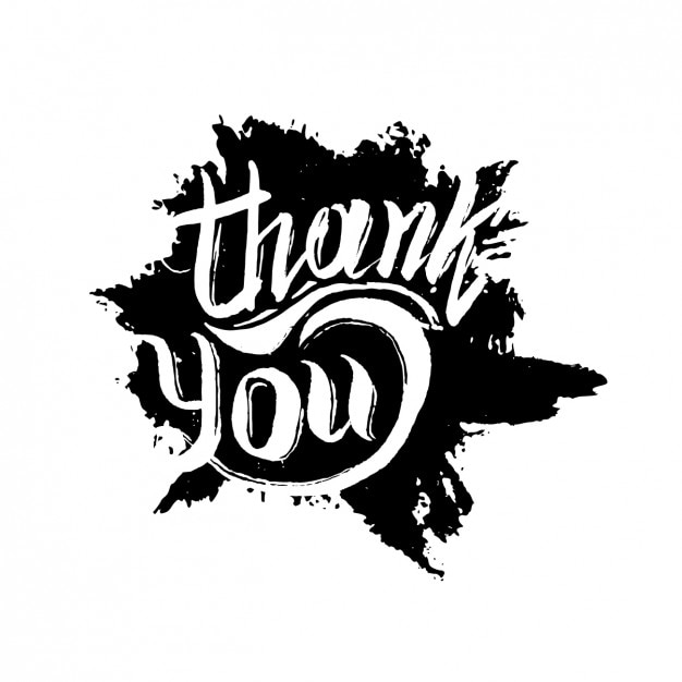 Free vector hand painted thank you design