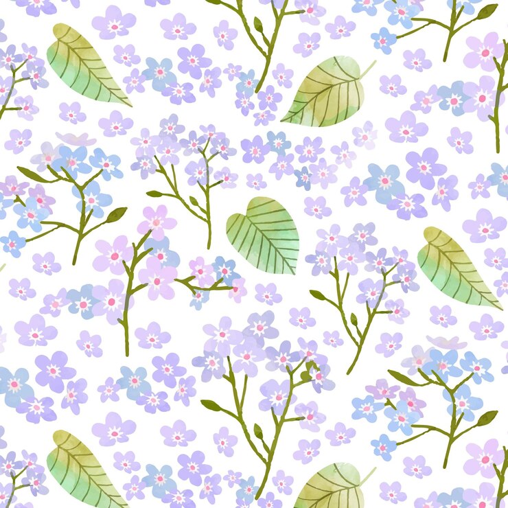 Free Vector hand painted watercolor botanical pattern