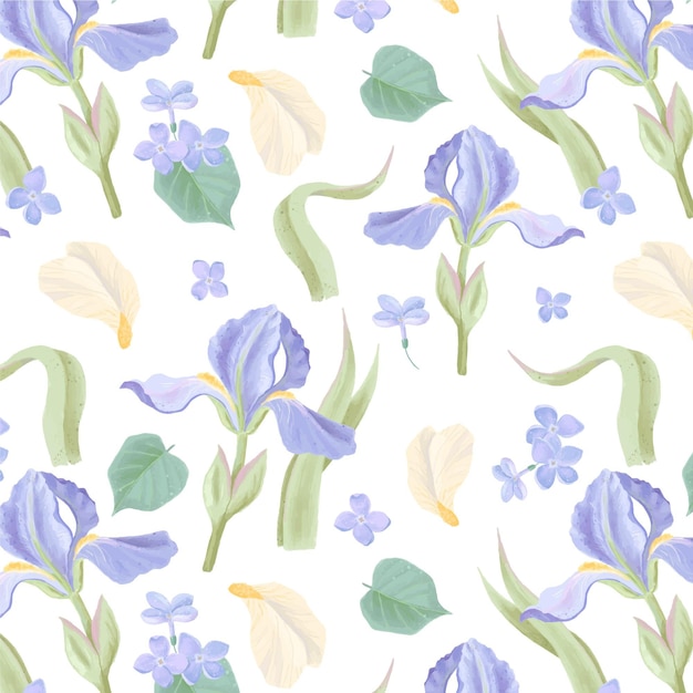 Free vector hand painted watercolor botanical pattern