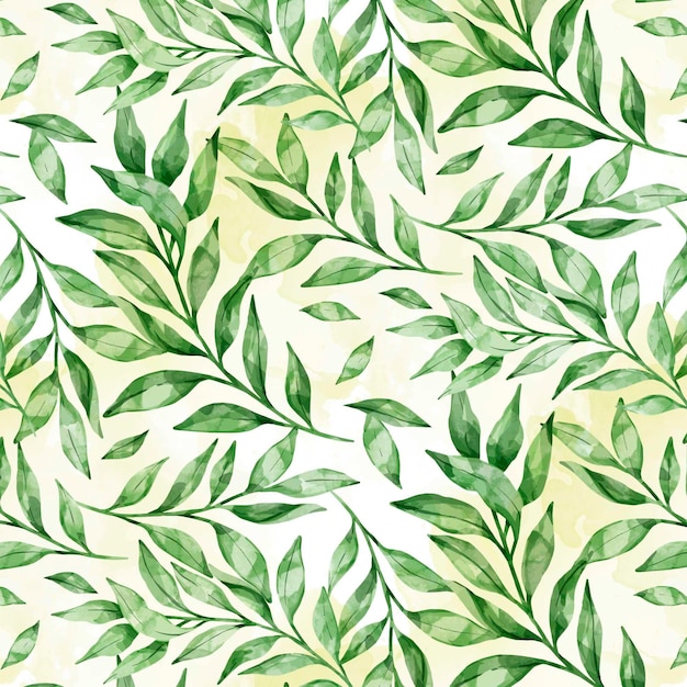 Hand painted watercolor botanical pattern