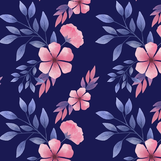 Free vector hand painted watercolor botanical pattern