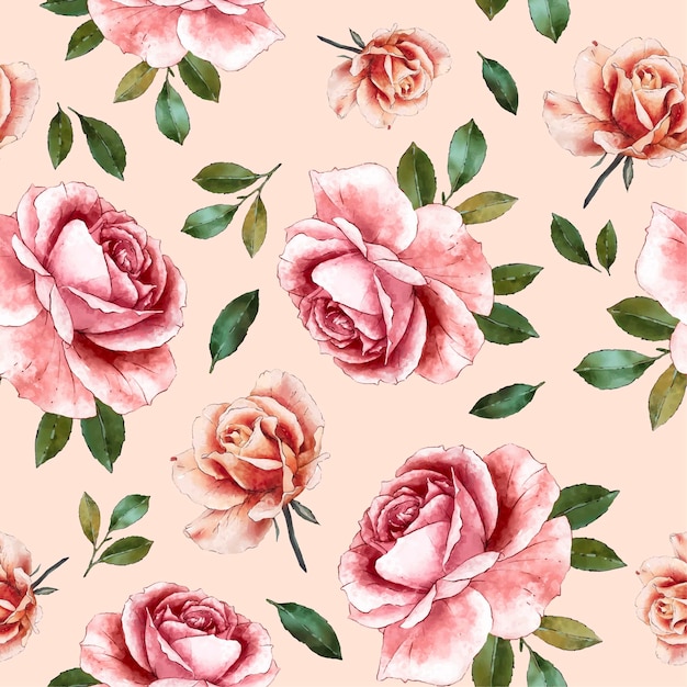 Free Vector hand painted watercolor botanical pattern