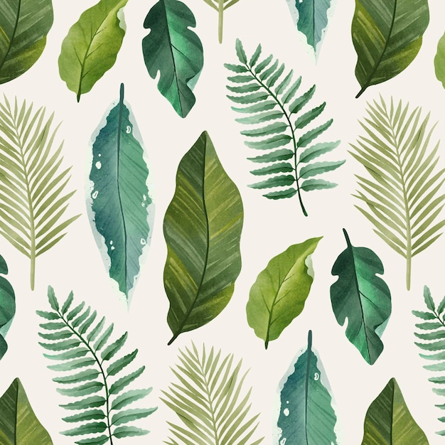 Free vector hand painted watercolor botanical pattern