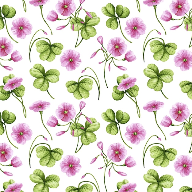 Free vector hand painted watercolor botanical pattern