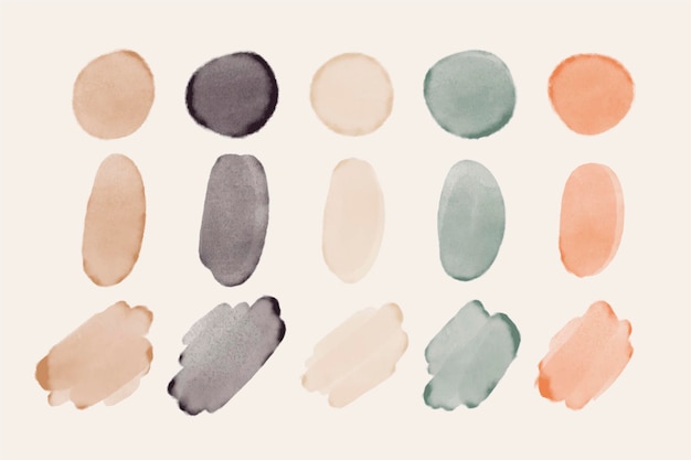 Free vector hand painted watercolor brush stroke collection