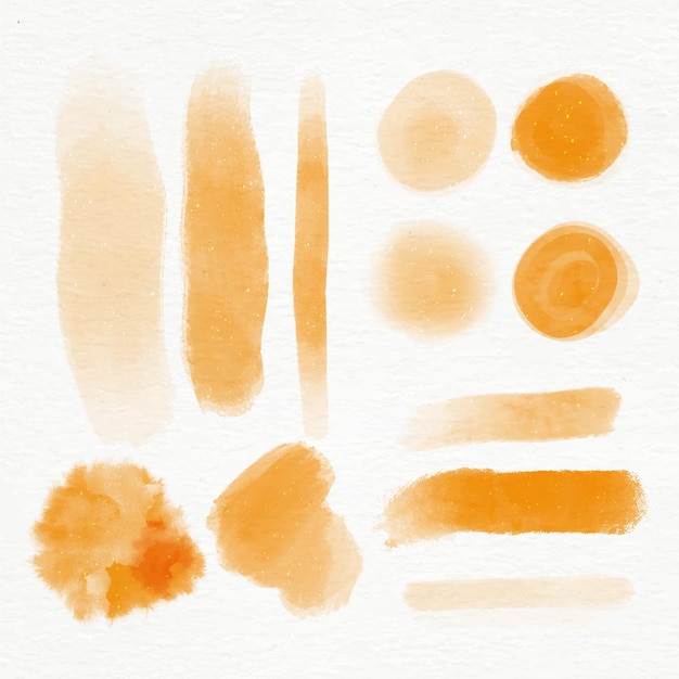 Free vector hand painted watercolor brush strokes collection