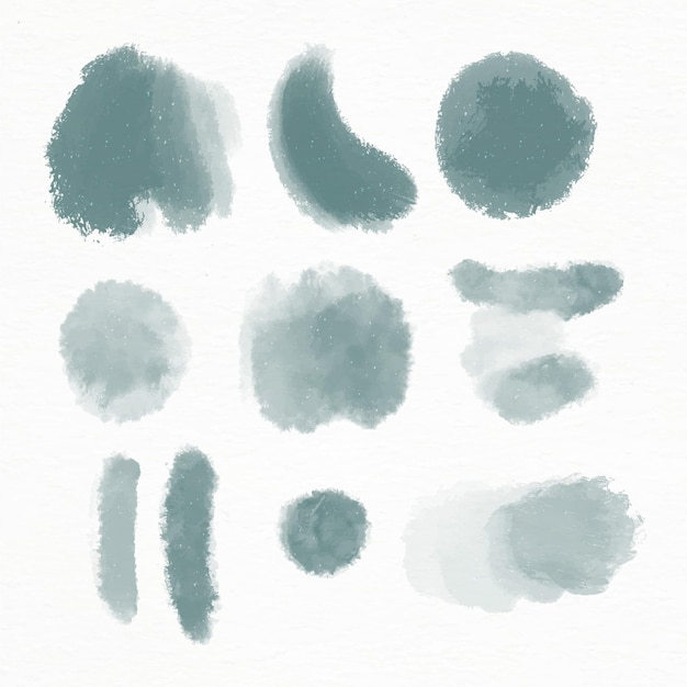 Free vector hand painted watercolor brush strokes collection