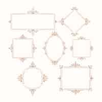 Free vector hand painted watercolor doodle frames collection