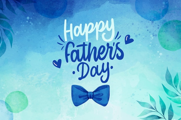 Free vector hand painted watercolor father's day illustration