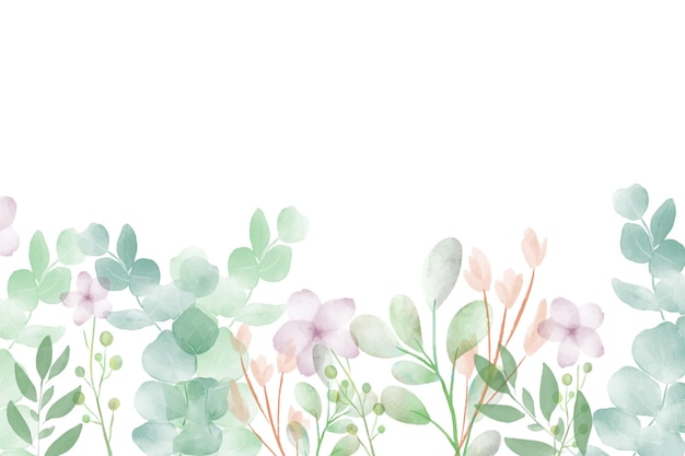 Hand painted watercolor floral background